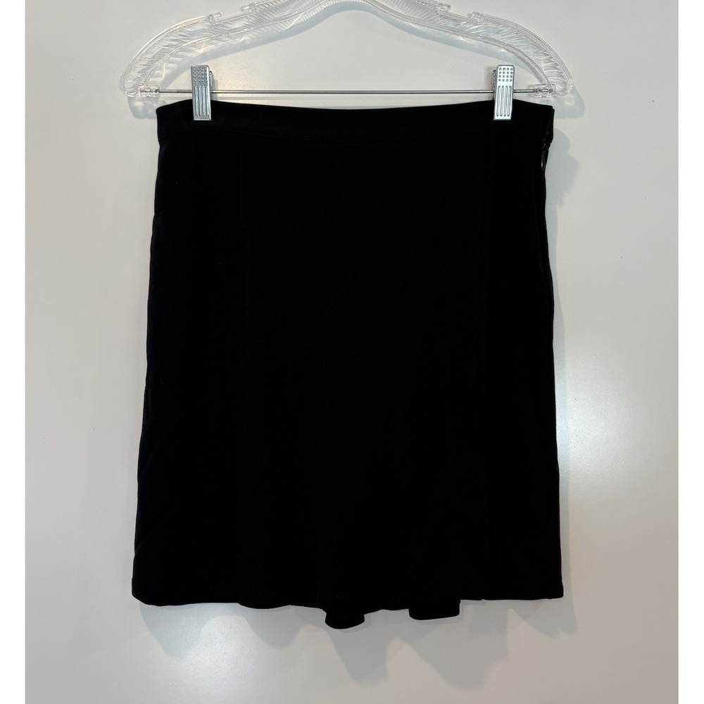 J. Jill Black Mini Skirt Side Zip Rayon Blend Size 10 Item 607956